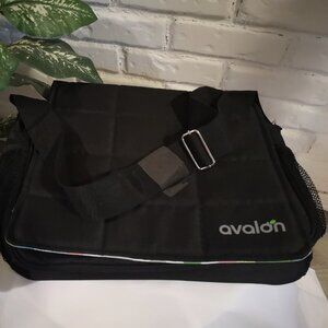 Avalon Black Padded Laptop Bag with Adjustable Shoulder Strap